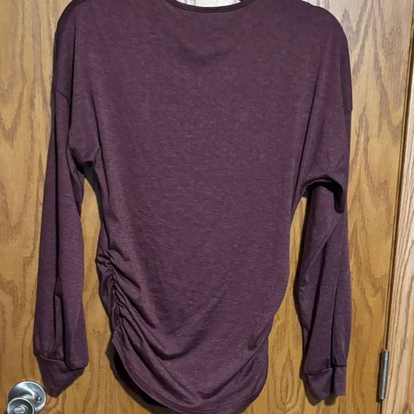 Purple Long Sleeve Top with Cutout Design - Picture 2 of 3